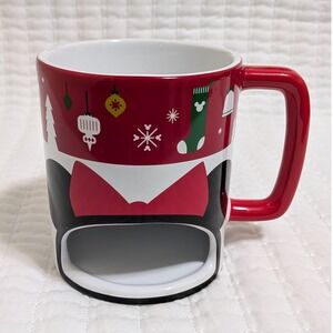 Disney Store Minnie Mouse Holiday Christmas Milk & Cookies Slot Coffee Cocoa Mug